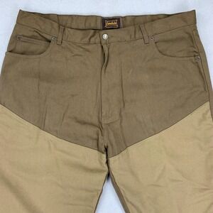 VTG Gamehide Brush Pants Mens 42x32 Brown Double‎ Knee Workwear Hunting Utility
